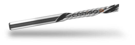Fresa de 1 corte invertido para materiais moles